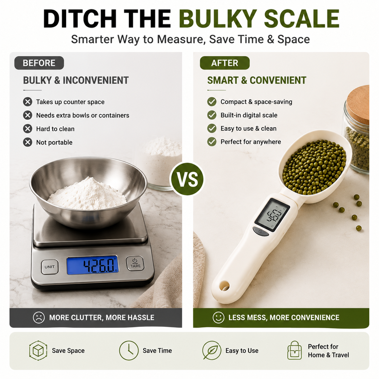 ๐ฅ Smart Digital Measuring Spoon Scale โ Precision Cooking & Baking Made Easy