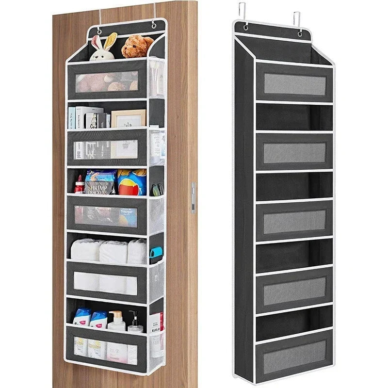 5-Tier Over-the-Door Organizer – Extra Side Mesh Pockets for More Storage 🚪