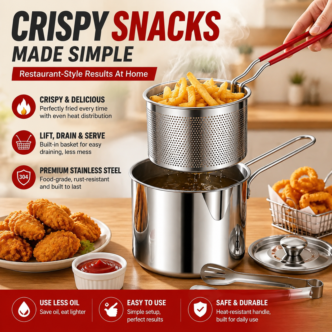 🍟 Personal Mini Deep Fryer Set