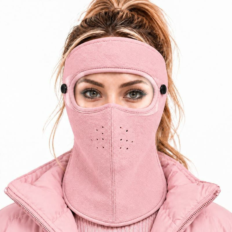 Fleece-Lined Winter Face Mask with Detachable Goggles