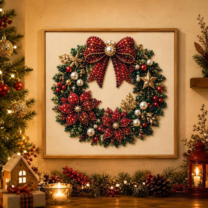 Premium 3D Pearl Christmas Diamond Painting Art Kit | Luxury Holiday Decor
