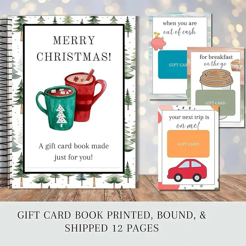 Christmas Gift Card Book Diy Spiral Bound Gift Card Book Christma Gift Cards Books Holde