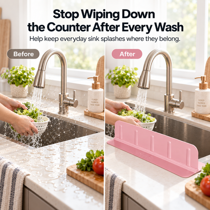 💦 Foldable Sink Splash Guard & Organizer
