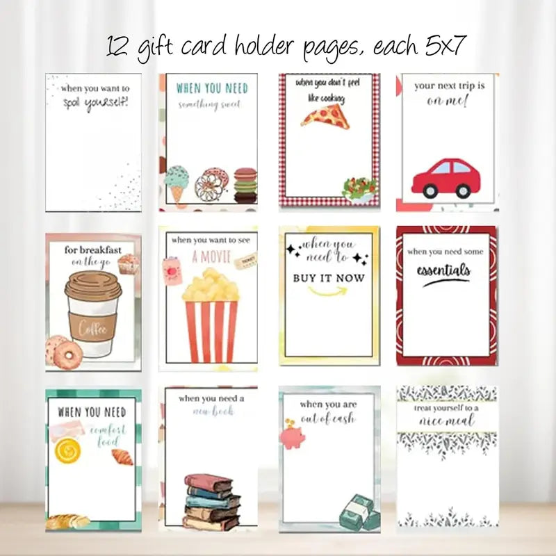 Christmas Gift Card Book Diy Spiral Bound Gift Card Book Christma Gift Cards Books Holde