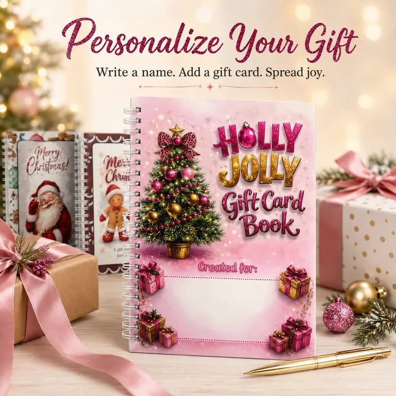 Christmas Gift Card Book Diy Spiral Bound Gift Card Book Christma Gift Cards Books Holde