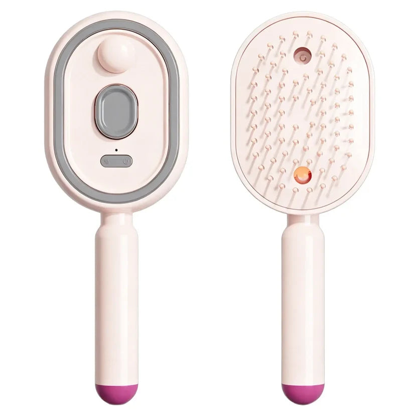 ✨ Essential Oil Mist Comb, Anti-Tangle Electric Massage Brush