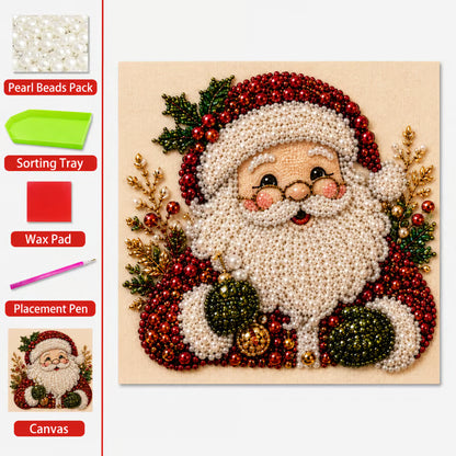 Premium 3D Pearl Christmas Diamond Painting Art Kit | Luxury Holiday Decor