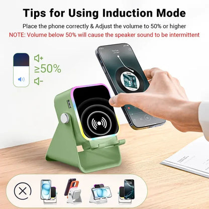 5-in-1 Wireless Induction Speaker Stand