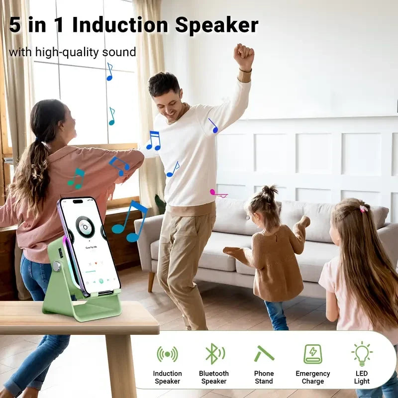 5-in-1 Wireless Induction Speaker Stand
