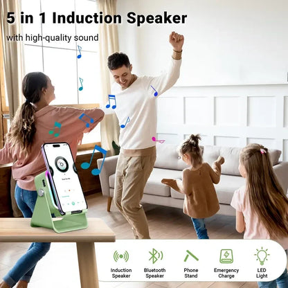 5-in-1 Wireless Induction Speaker Stand