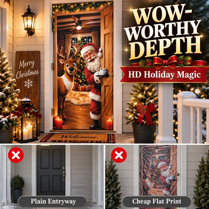 🎄Magical Christmas Door Cover & Holiday Party Banner