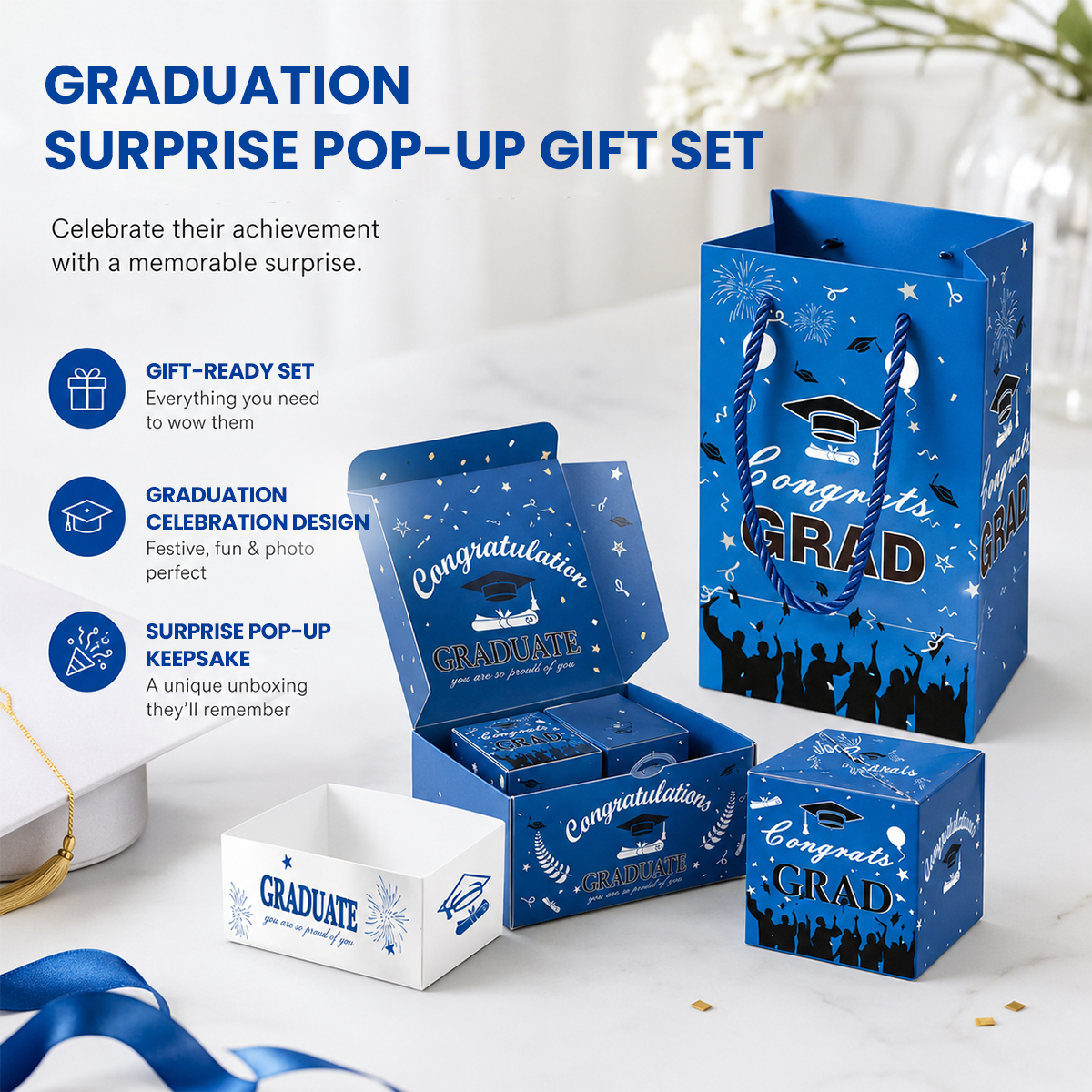 🎂 Surprise Pop-Up Gift Box for Graduation & Birthdays