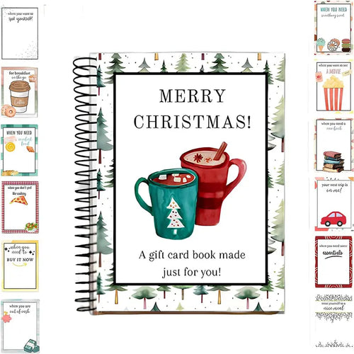 Christmas Gift Card Book Diy Spiral Bound Gift Card Book Christma Gift Cards Books Holde