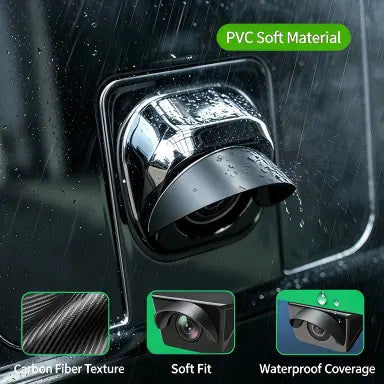 Soft PVC carbon fiber texture camera rain shield
