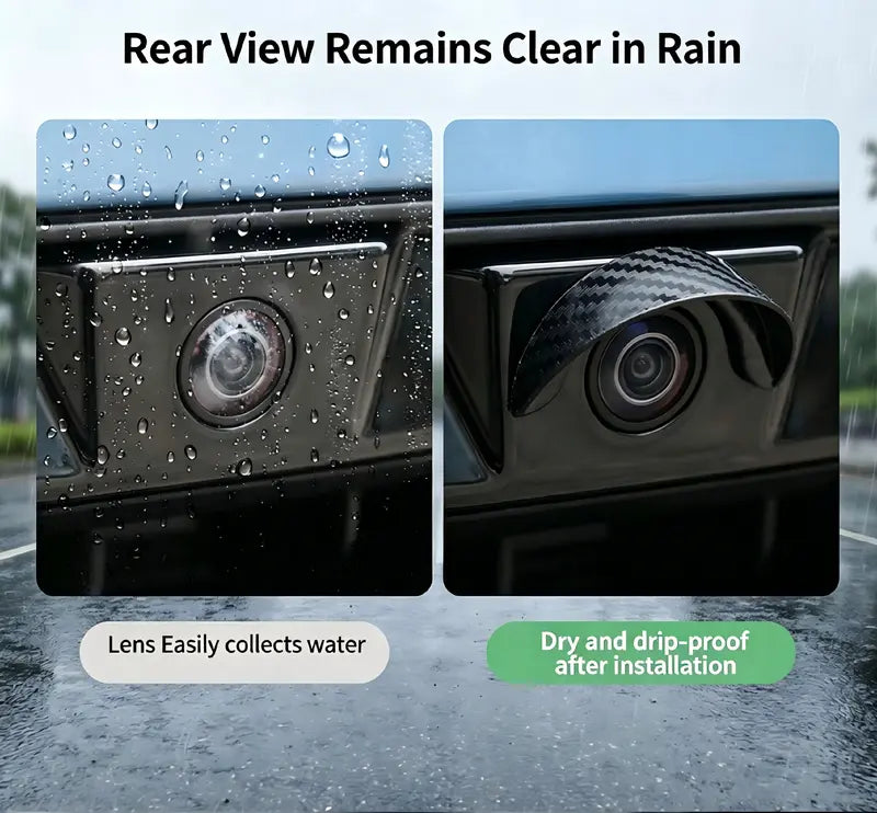 Rear view remains clear in rain