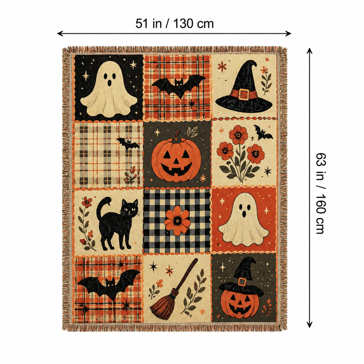 Multi-Function Woven Tassel Blanket