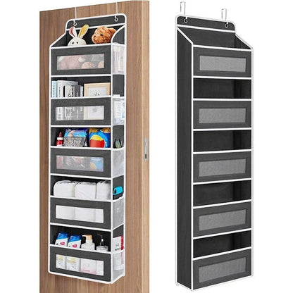 5-Tier Over-the-Door Organizer – Extra Side Mesh Pockets for More Storage 🚪