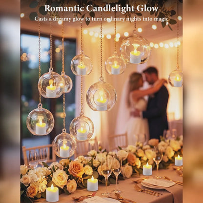 Rechargeable Flameless Candle Set with Charging Base & Remote