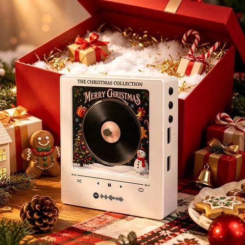 9 PCS Christmas Vinyl Player Fridge Record NFC Magnetic Music Box Set