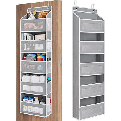 5-Tier Over-the-Door Organizer – Extra Side Mesh Pockets for More Storage 🚪