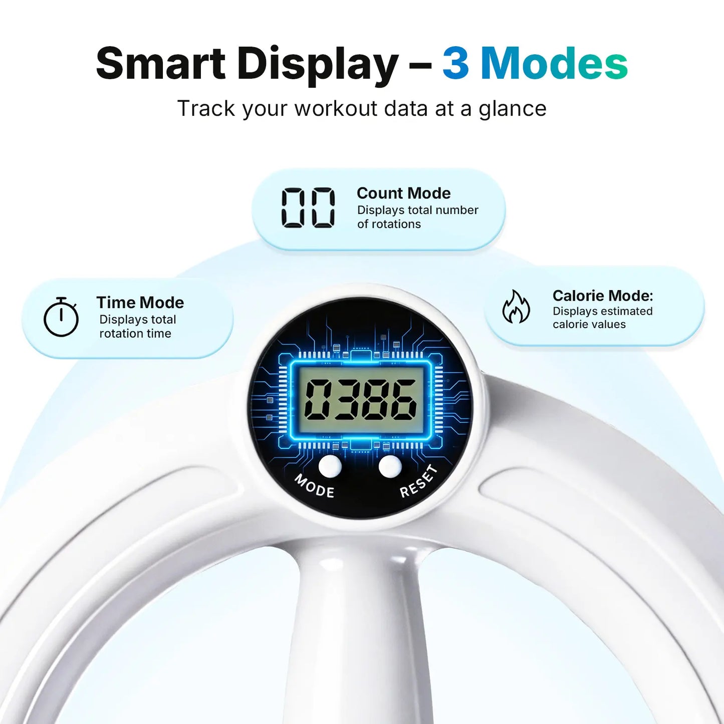 360° Rotating Wrist & Forearm Trainer with LED Display for Men and Women