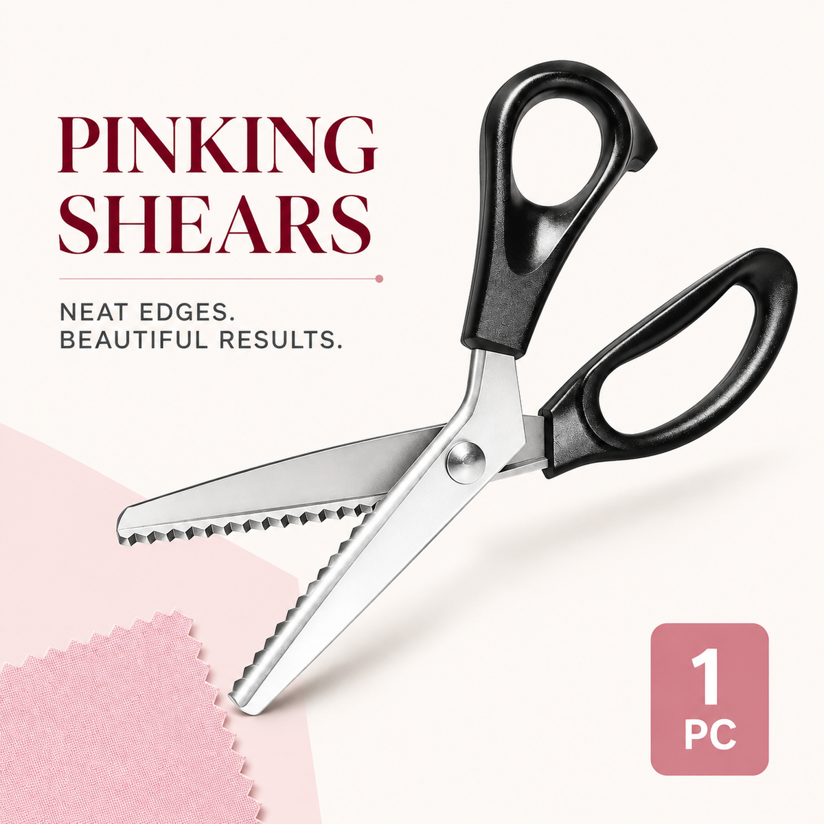 Stainless Steel Zig Zag Scissors with Serrated Teeth