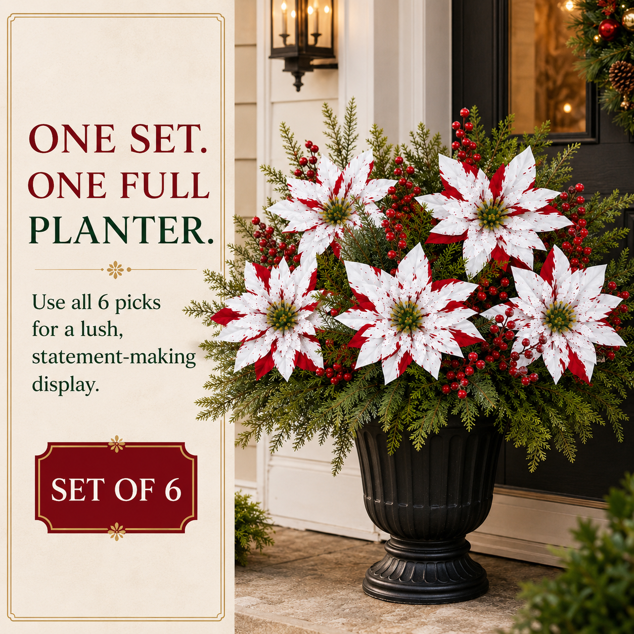 🌺🎄Christmas Poinsettia Planter Inserts