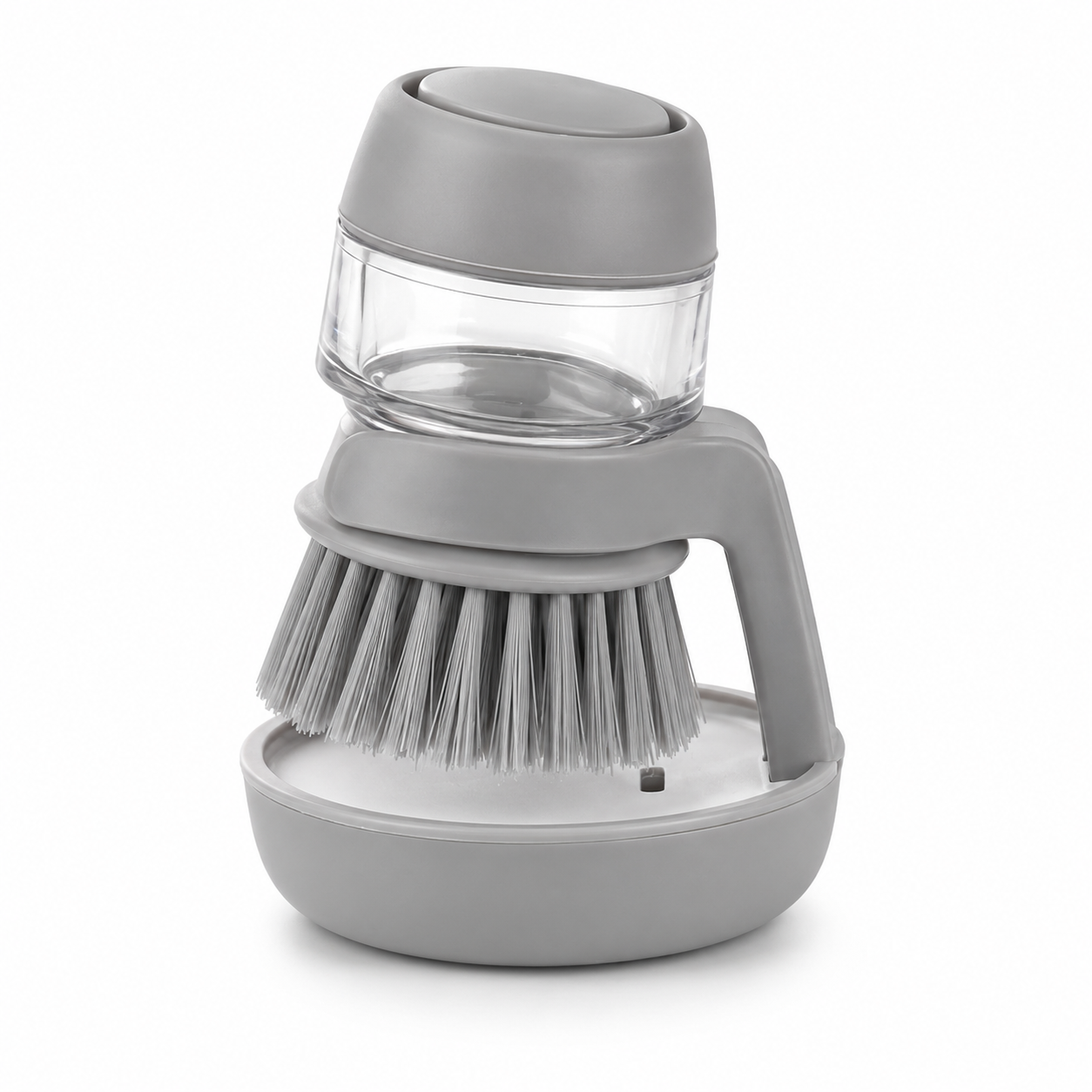 🧼 Press-to-Dispense Dish Brush with Storage Base
