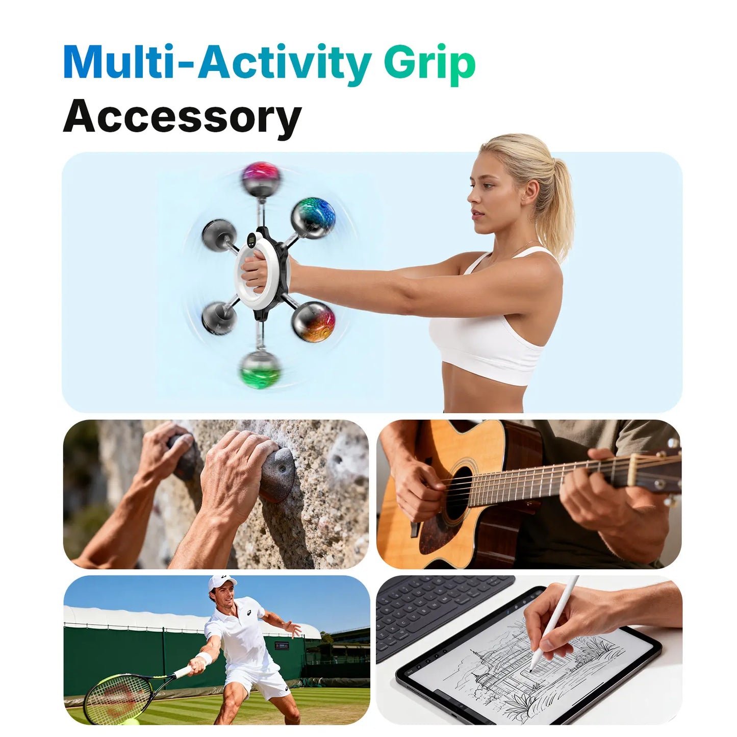 360° Rotating Wrist & Forearm Trainer with LED Display for Men and Women