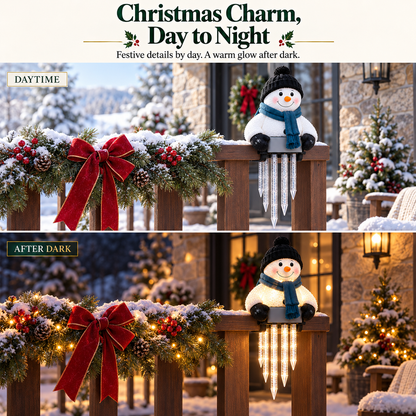 ☃️WinterGlow Snowman Icicle Light Decor