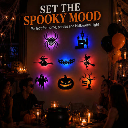 🎃 Halloween LED Silhouette Wall Light Stickers