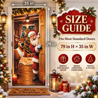 🎄Magical Christmas Door Cover & Holiday Party Banner
