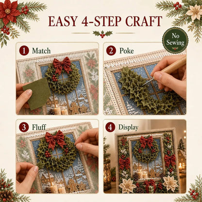 3D Christmas Fabric Poke Art Kit🖼️