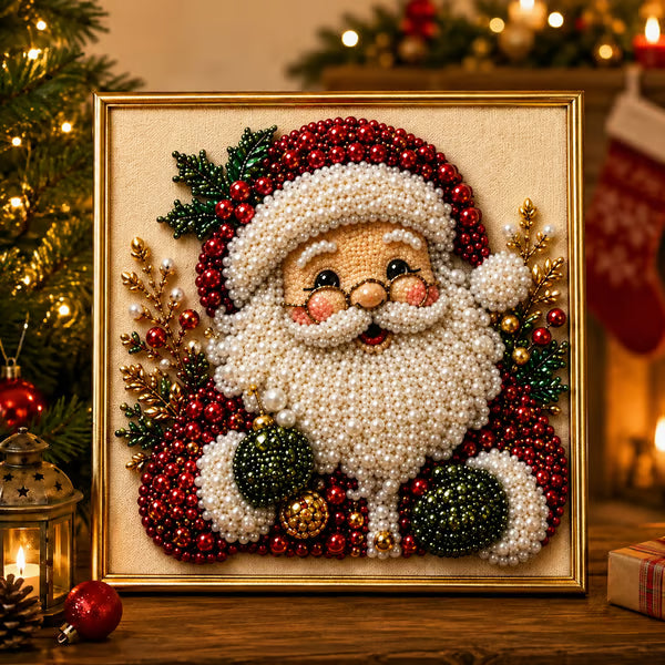 Premium 3D Pearl Christmas Diamond Painting Art Kit | Luxury Holiday Decor