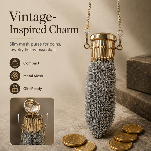 Vintage 1920s Style Coin Purse – Retro Antique-Inspired Change Wallet