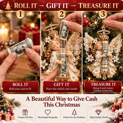 👼🎄Christmas Angel Cash Holder Ornament