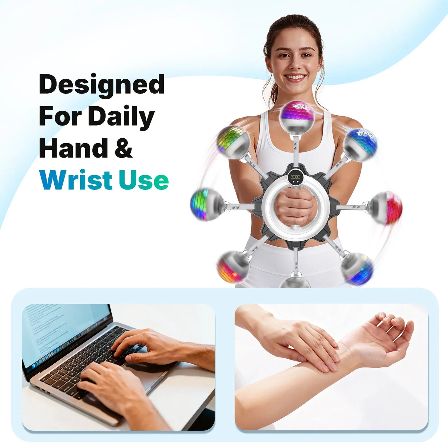 360° Rotating Wrist & Forearm Trainer with LED Display for Men and Women