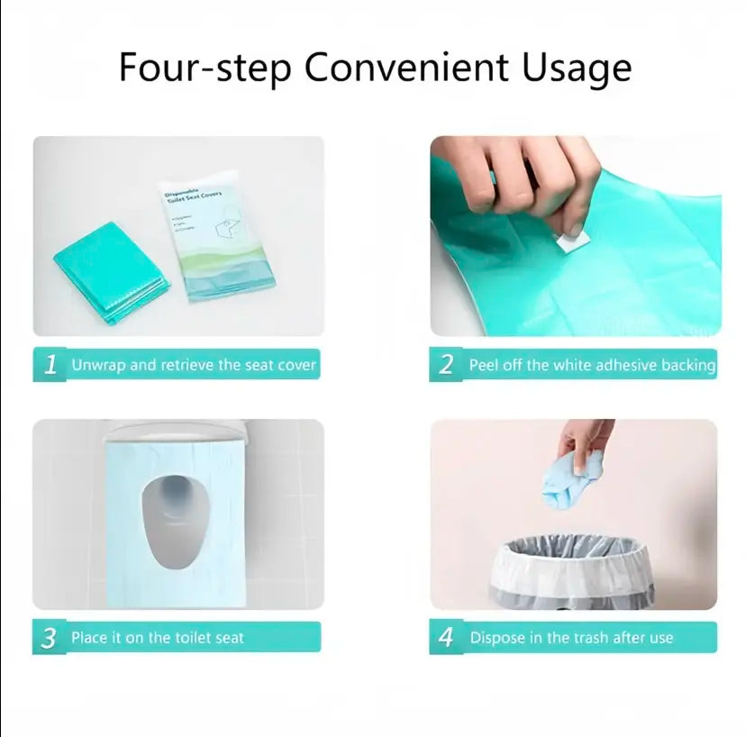 Disposable Toilet Seat Covers Waterproof 16x24in
