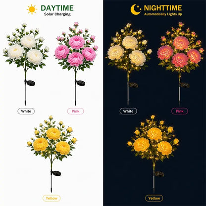 Nature Inspired Floral Solar Garden Pathway Lighting