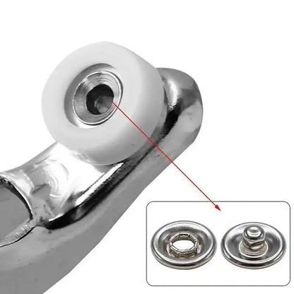 100pcs Invisible Colored Metal Buckle & 1 Count Manual Pressure Pliers