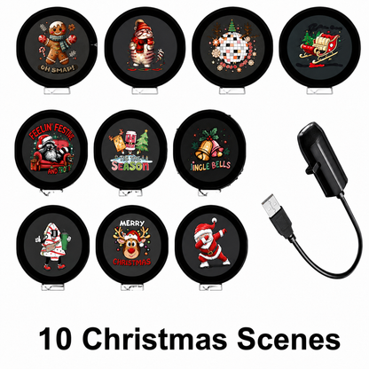 🎄Plug‑and‑Play HD Holiday Projector, Multi‑Scene Projection Light for Christmas, Halloween & Faith‑Themed Decor