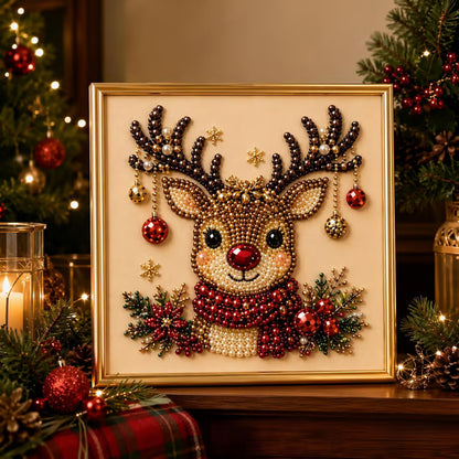 Premium 3D Pearl Christmas Diamond Painting Art Kit | Luxury Holiday Decor