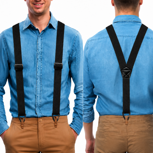 Men's X-Back Suspenders with Hook Clips