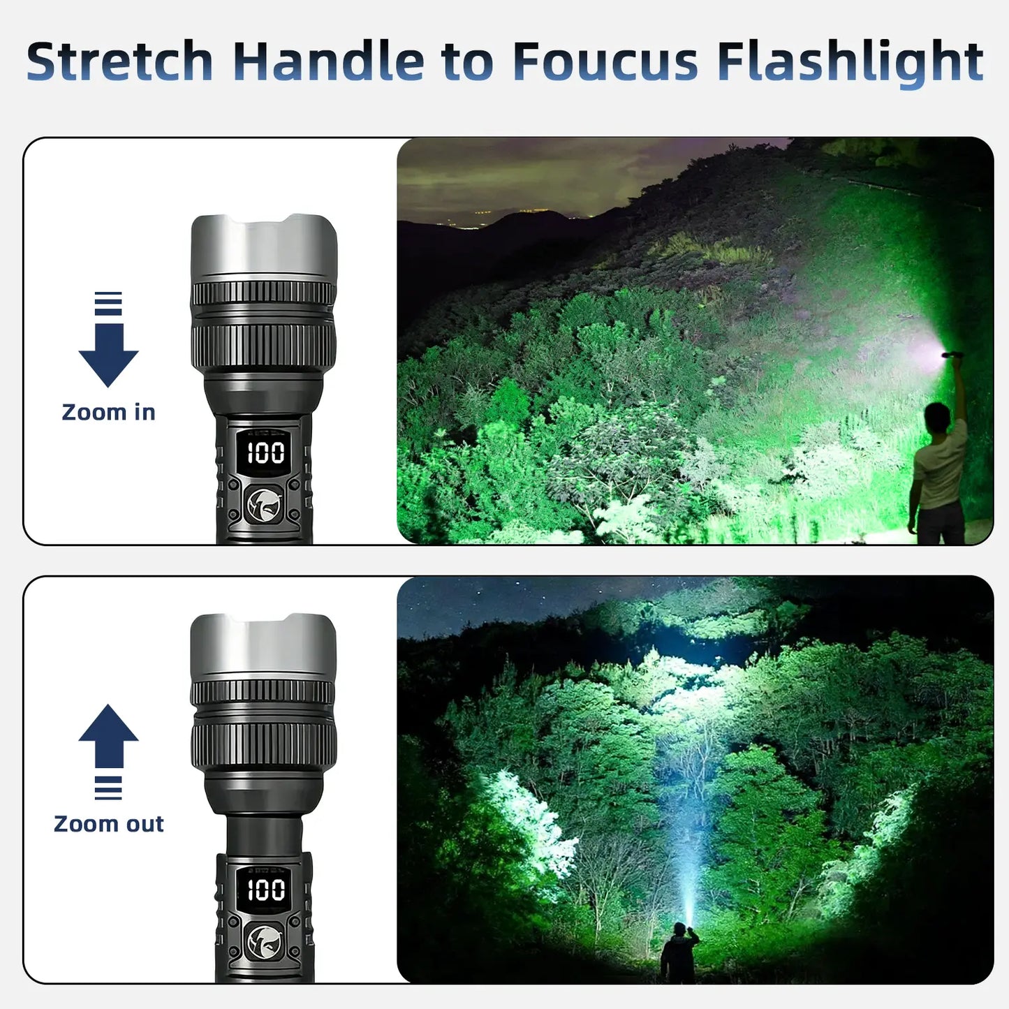 2-in-1 Strong Flashlight Power Bank