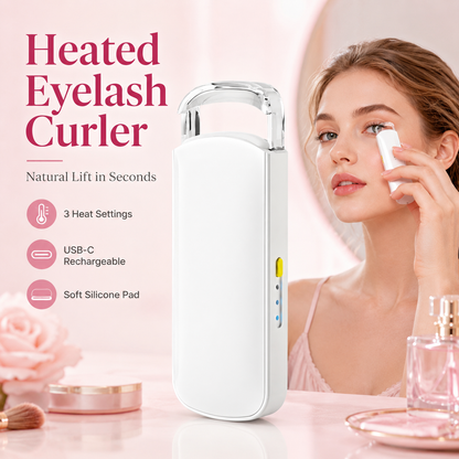 Heated Eyelash Curler – USB Rechargeable Electric Lash Lift Tool