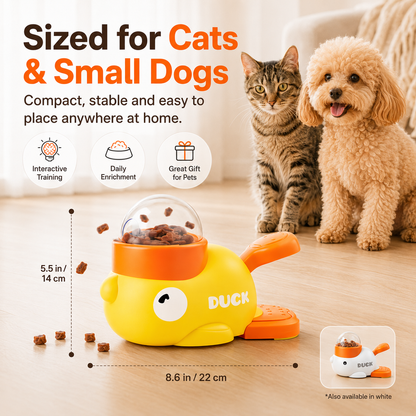🦆 Duck Puzzle Feeder – IQ Treat Toy for Cats & Small Dogs