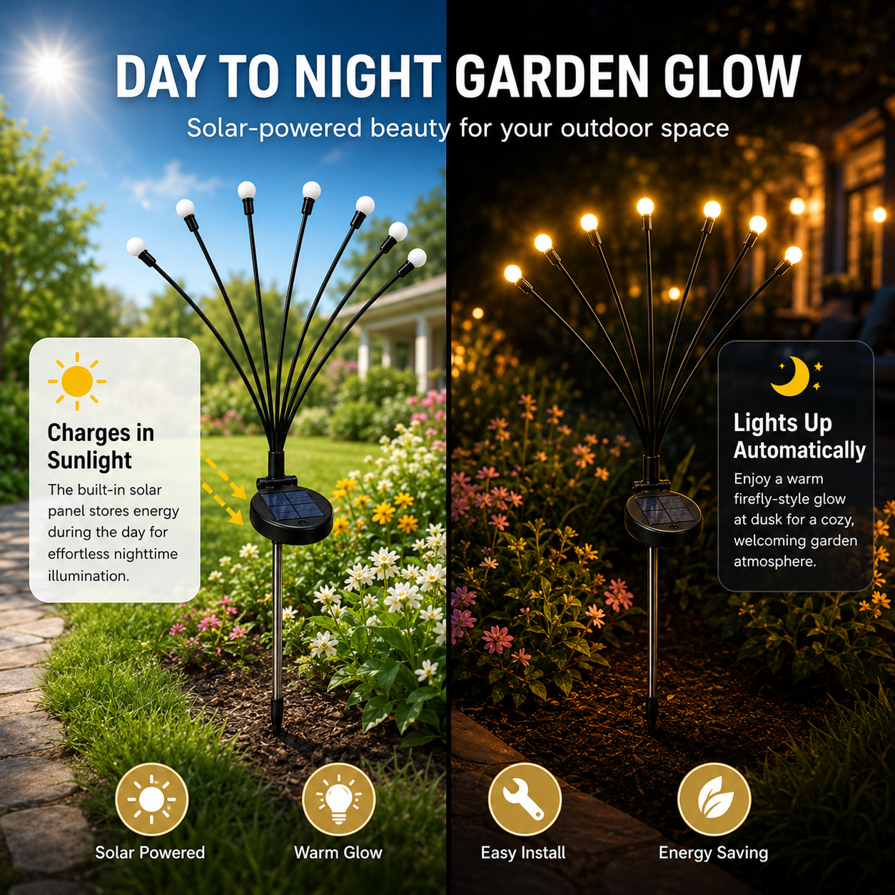Outdoor Solar Firefly Lights 2 Pack