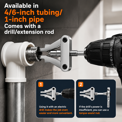 🔧 Broken Pipe Thread Extractor | Drill-Powered Nipple Remover