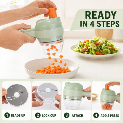 ✨4 in 1 Electric Vegetable Chopper Set, Electric Food Processor