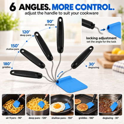 Spatula with adjustable angles